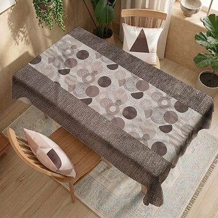 Charcoal Grey Fabric Tablecloth